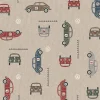 Tyg med Folkabubblor - VW beetle racing
