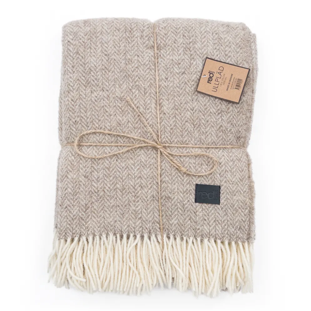 Ullpläd Glasgow beige 130x170 cm