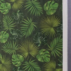 Uteväv botanic grönt tyg med bladmönster till utemöbler