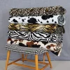 Velboa gulton zebra tyg – mjukt zebramönster