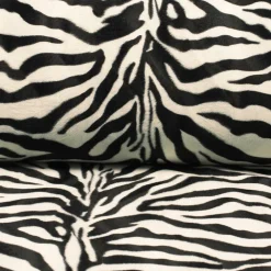 Velboa gulton zebra tyg – mjukt zebramönster