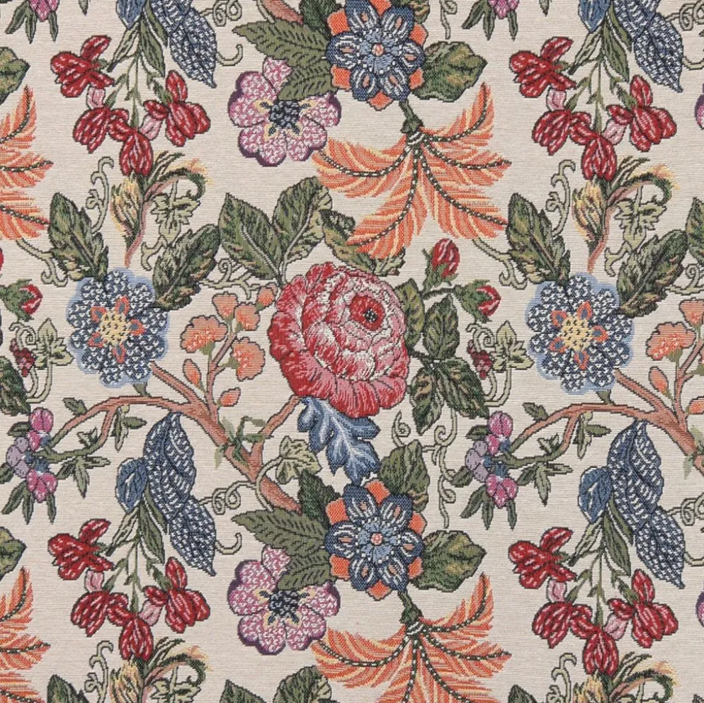 Vintage flora – gobelängtyg i klassisk stil för möbler & inredning