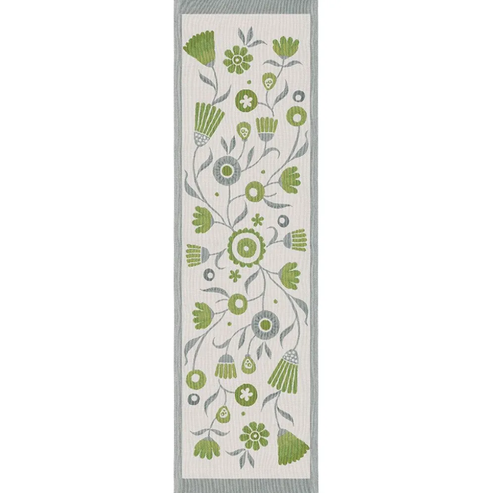 Vårvinda löpare 35x120 - Ekologisk bomull med blommönster