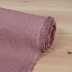 Washed lin/bomull gammelrosa tyg