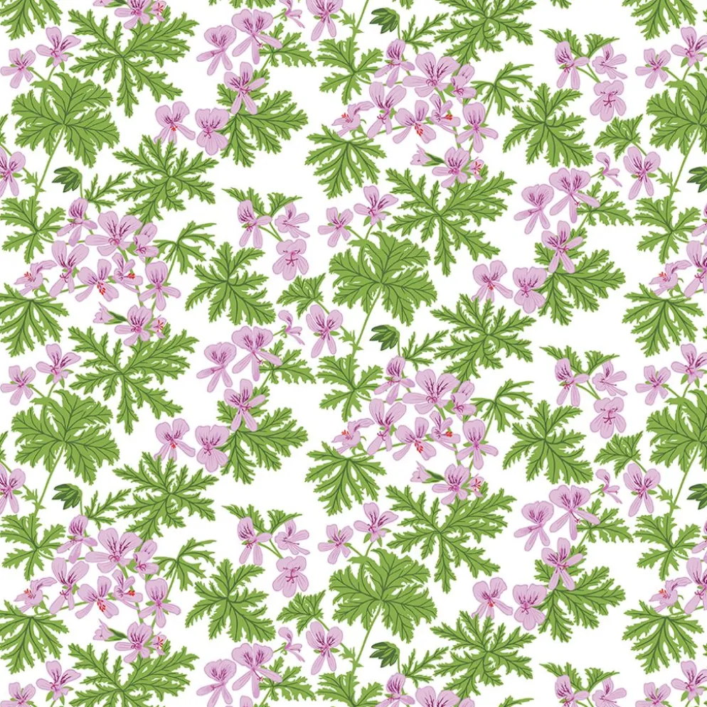 Westerlunds Blomma lila-grön tyg