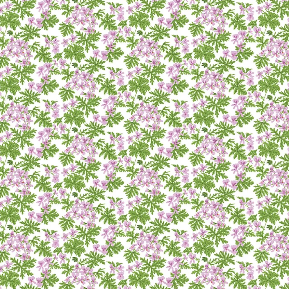 Westerlunds Blomma lila-grön tyg