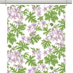 Westerlunds blomma panelgardin – Pelargoner & lantlig charm