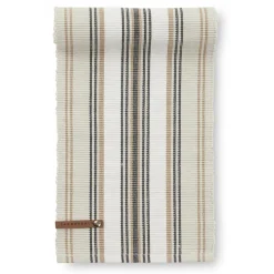 Wove beige löpare 17x120 cm – Randig bordslöpare